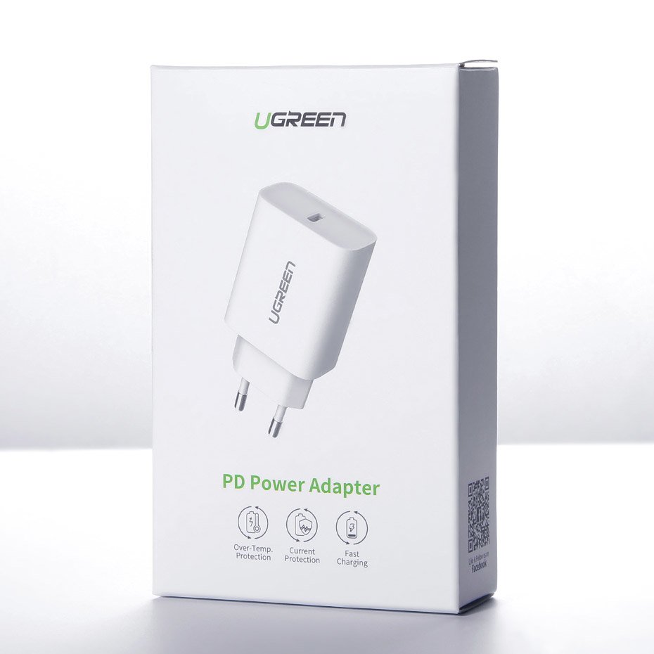 Φορτιστής Δικτύου UGREEN CD137, 18W, 3A, 1 x USB-C, Λευκό
