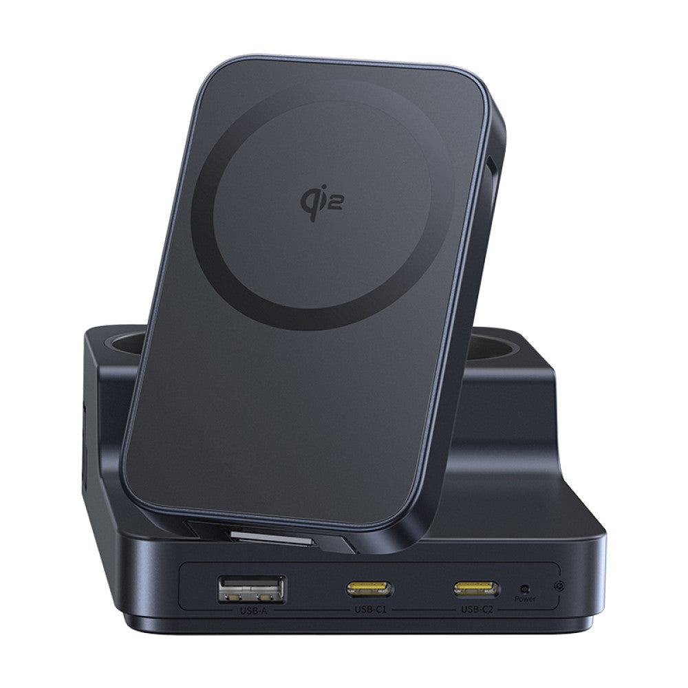 Φορτιστής Σταθμός Baseus Nomos ND11 QI 6in1, 67W, 3.35A, 1 x USB-A - 2 x USB-C - 2 x Schuko, Μαύρο P80015804213-00