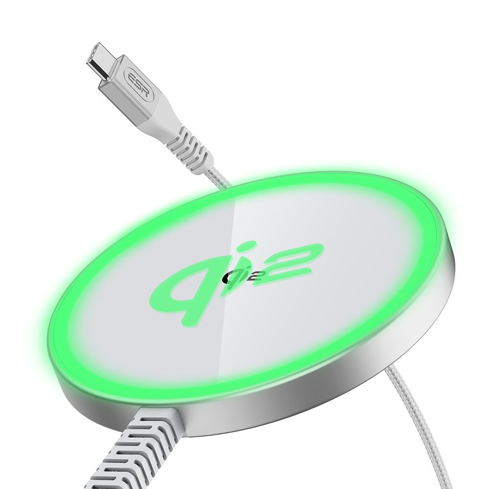 ESR HaloLock Wireless Network Charger, 15W, 1.67A, Silver