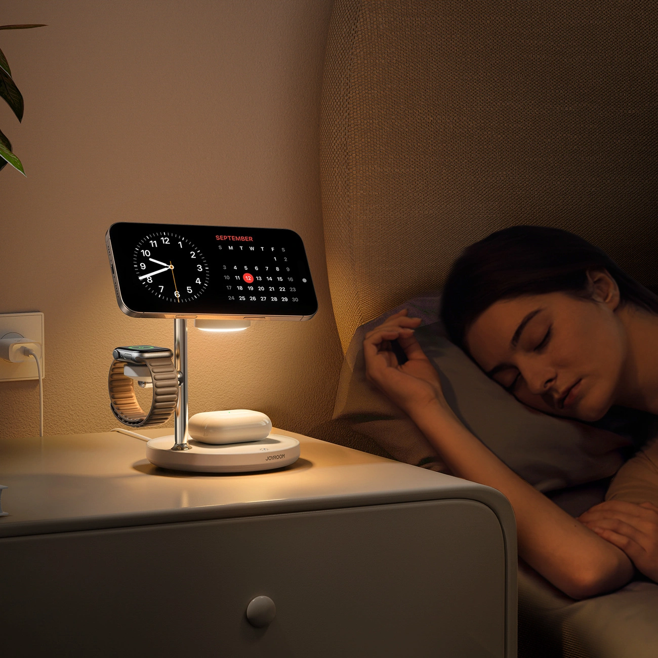 Joyroom JR-W23 3in1 Wireless Network Charger, 15W, 1.67A, White