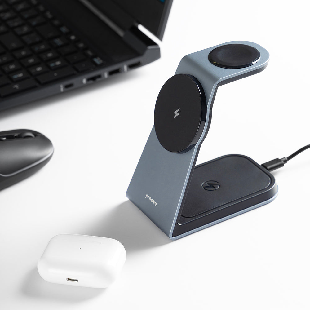 Φορτιστής Δικτύου Wireless Proove Omni Power 3in1, 15W, 1.67A, Γκρι WSOP15020003