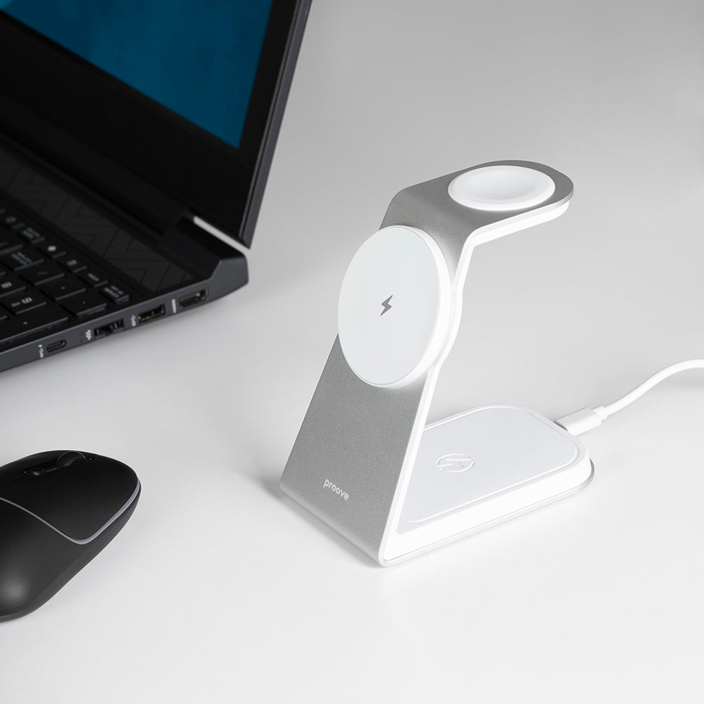 Φορτιστής Δικτύου Wireless Proove Omni Power 3in1, 15W, 1.67A, Γκρι WSOP15020003