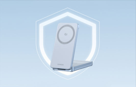 Φορτιστής Δικτύου Ασύρματος UGREEN MagFlow 2in1, 25W, Μπλε