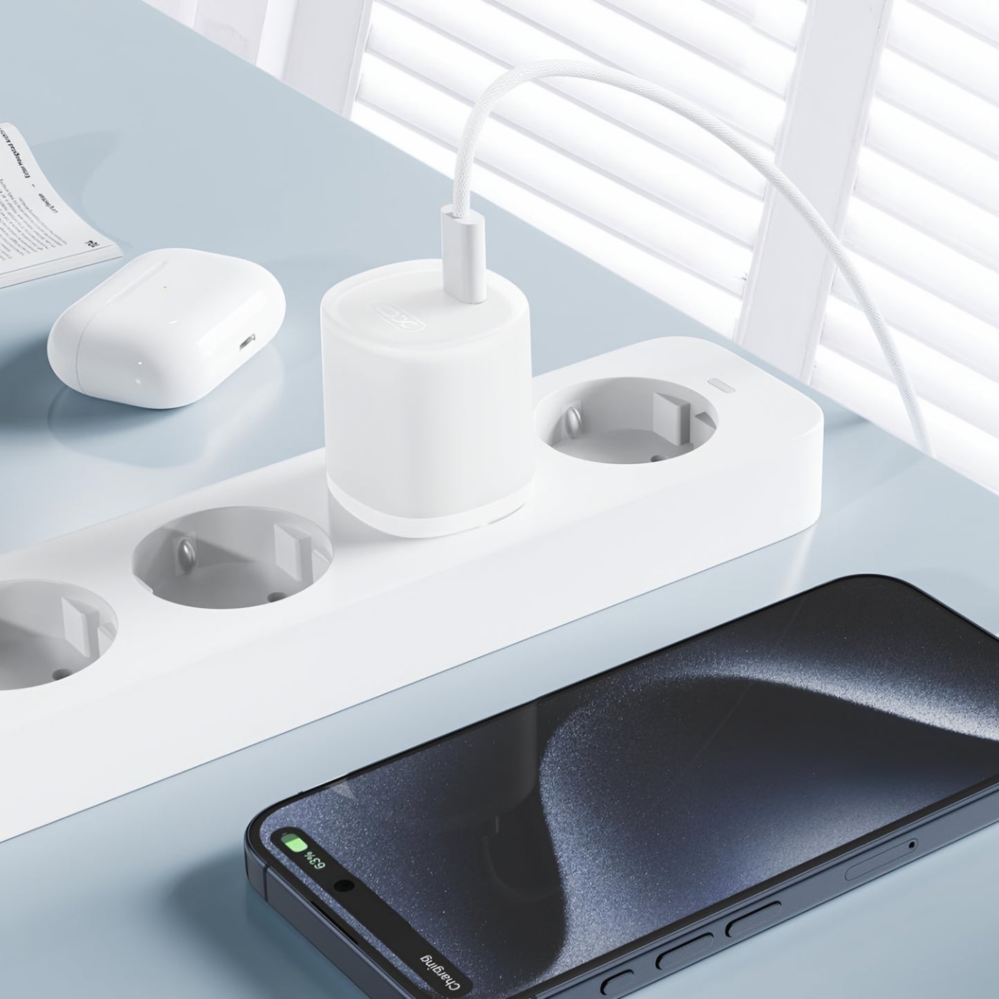 Φορτιστής Δικτύου XO Design L150, 30W, 3A, 1 x USB-C, Λευκό