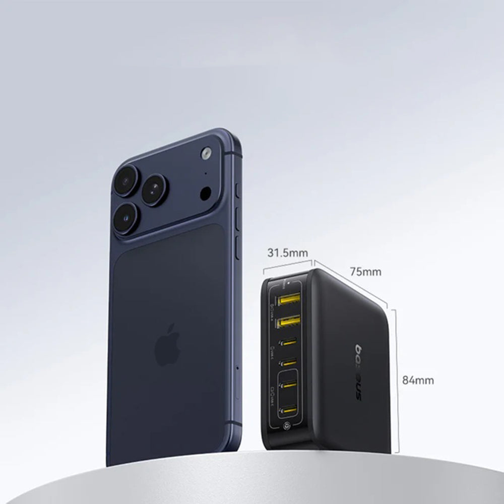 Φορτιστής Σταθμός Baseus EnerFill FH21, 120W, 3.25A, 2 x USB-A - 4 x USB-C, Μαύρο E0120T00