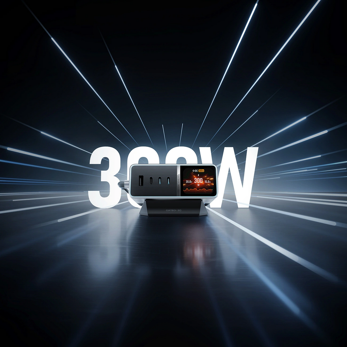Φορτιστής Σταθμός Cuktech TA3005U, 300W, 1 x DC - 1 x USB-A - 3 x USB-C, Γκρι