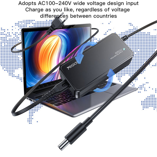 Φορτιστής Yesido CG11E, 65W, Universal, Μαύρο