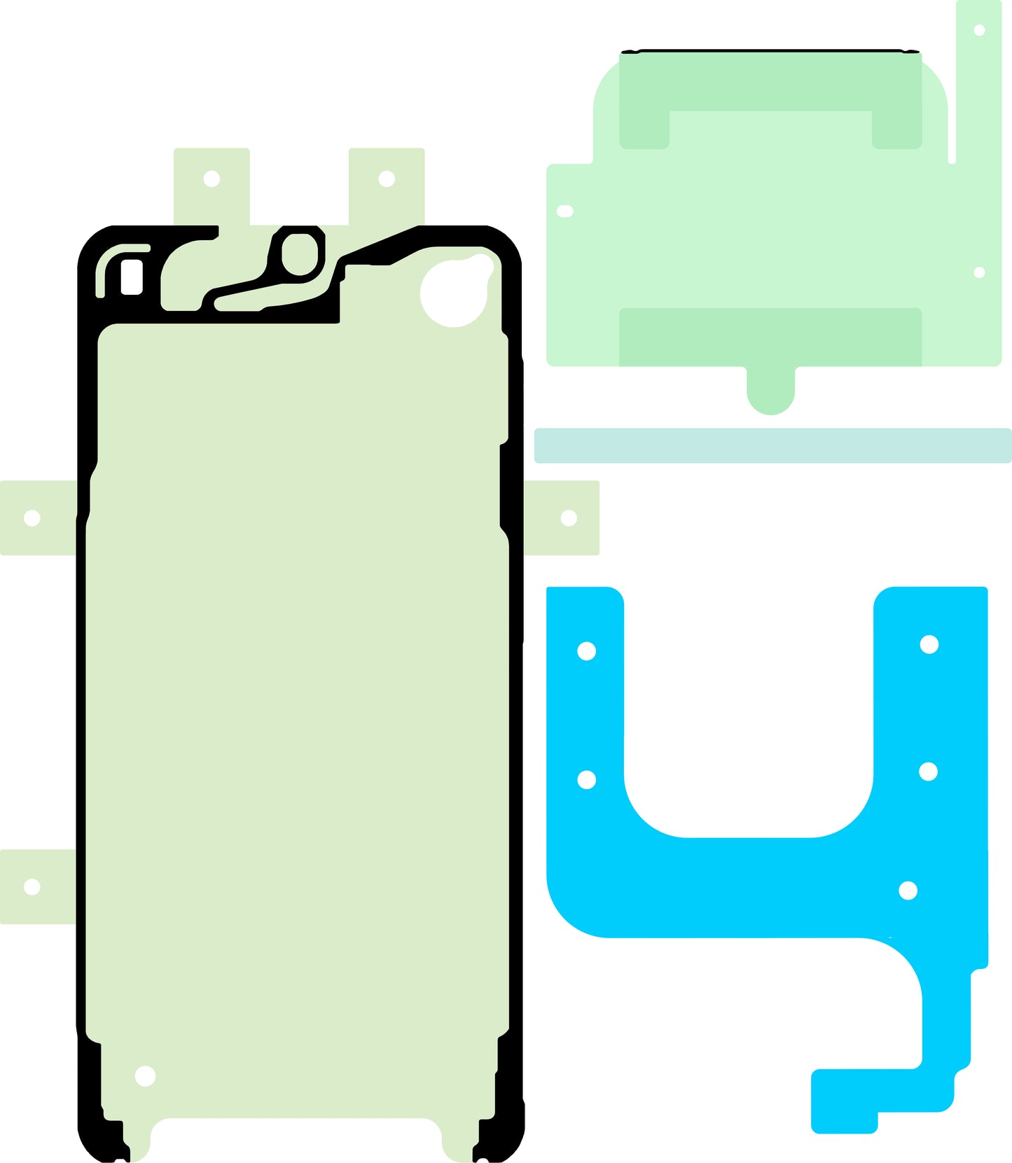 Kit Αυτοκόλλητο Οθόνης Samsung Galaxy S23+ S916, Service Pack GH82-30555A