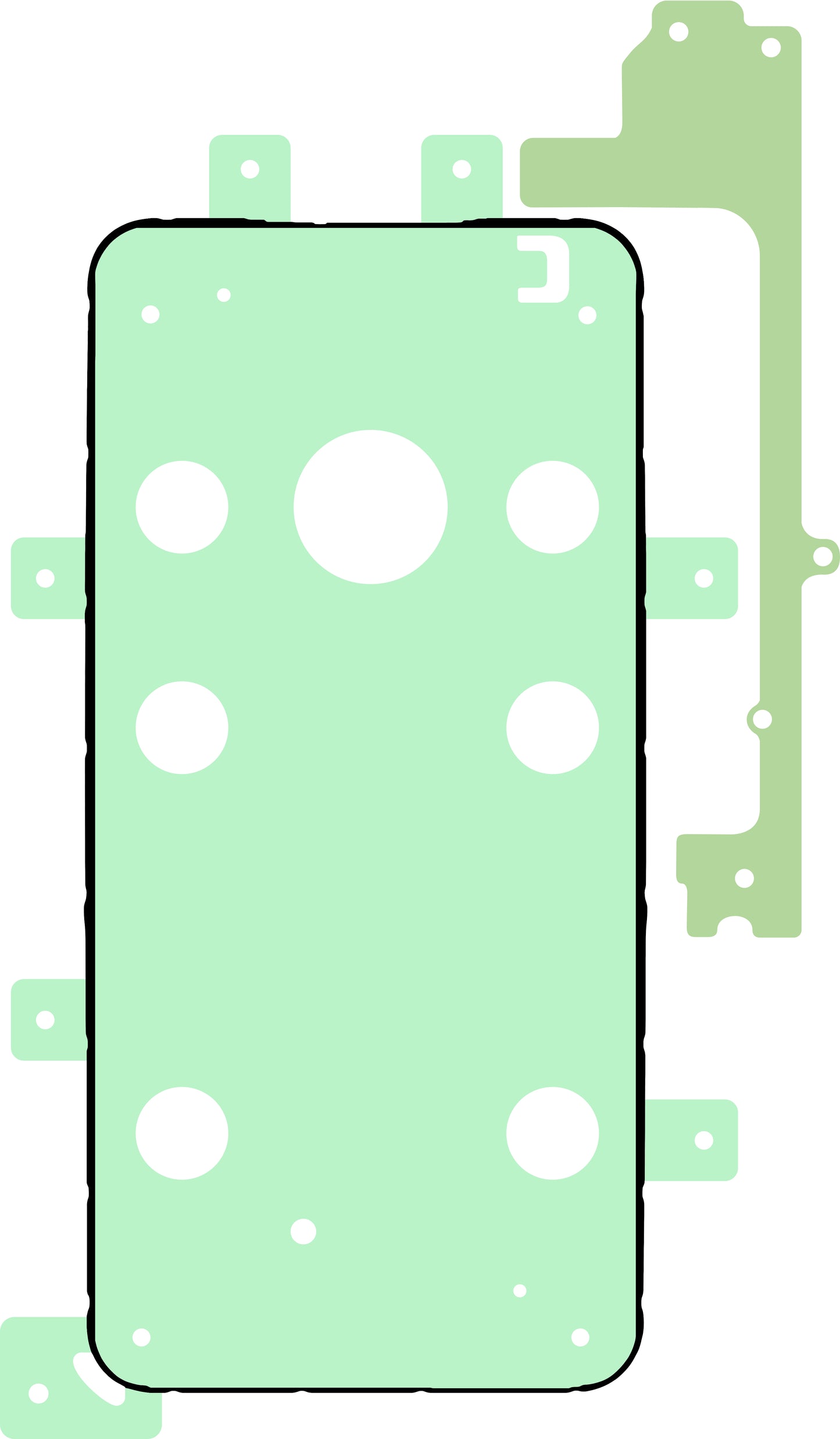 Kit Αυτοκόλλητο Οθόνης Samsung Galaxy A55 5G A556, Service Pack GH82-34540A