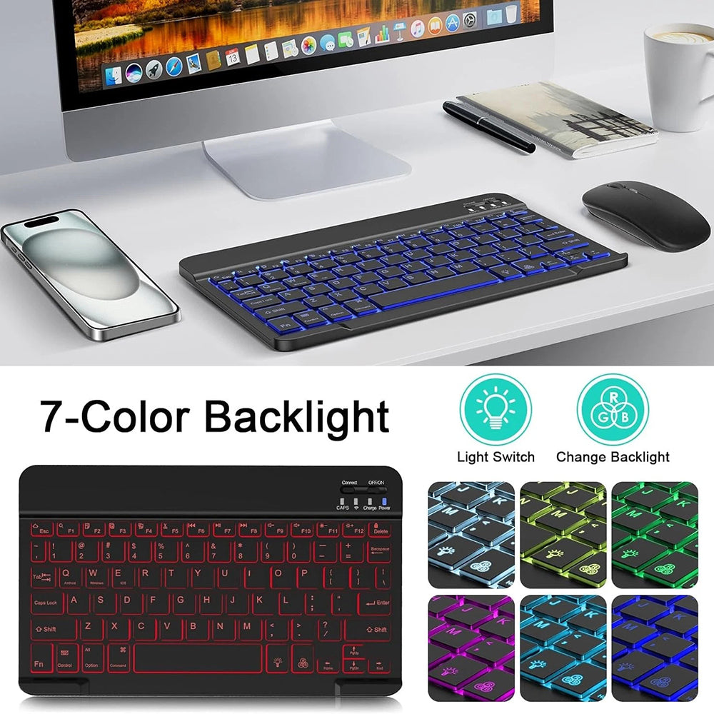 Σετ Ασύρματο Πληκτρολόγιο Ποντίκι Techsuit AirCombo WKM1, BT / Wi-Fi, Μαύρο