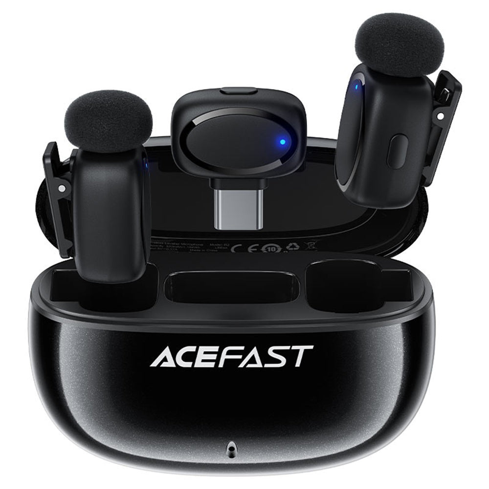 Lavaliera Acefast R2, USB-C, Σετ 2 τεμάχια, Μαύρη