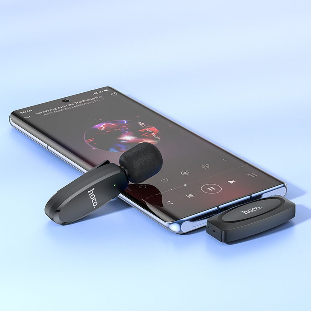 Λαβαλιέρα HOCO L15, USB-C, Μαύρη