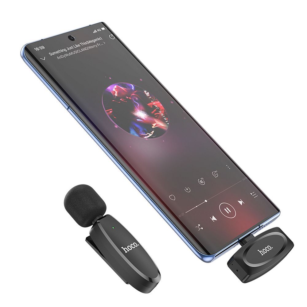Λαβαλιέρα HOCO L15, USB-C, Μαύρη