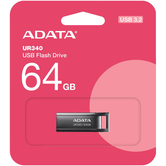 Adata UR340 USB-A 3.2 Εξωτερική μνήμη USB-A 3.2, 64Gb AROY-UR340-64GBK