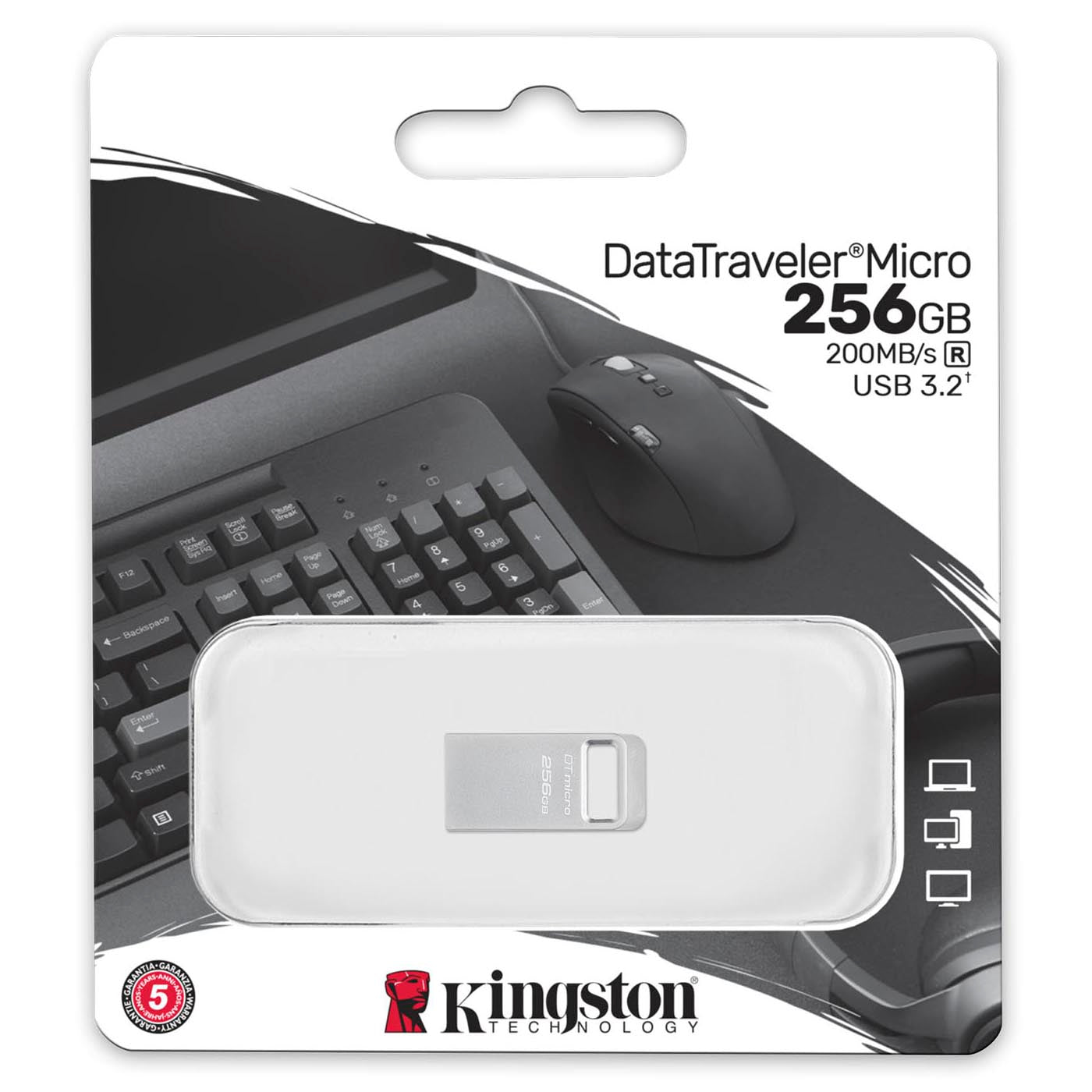 Εξωτερική Μνήμη USB-A 3.2 Kingston Micro G2, 256Gb DTMC3G2/256GB
