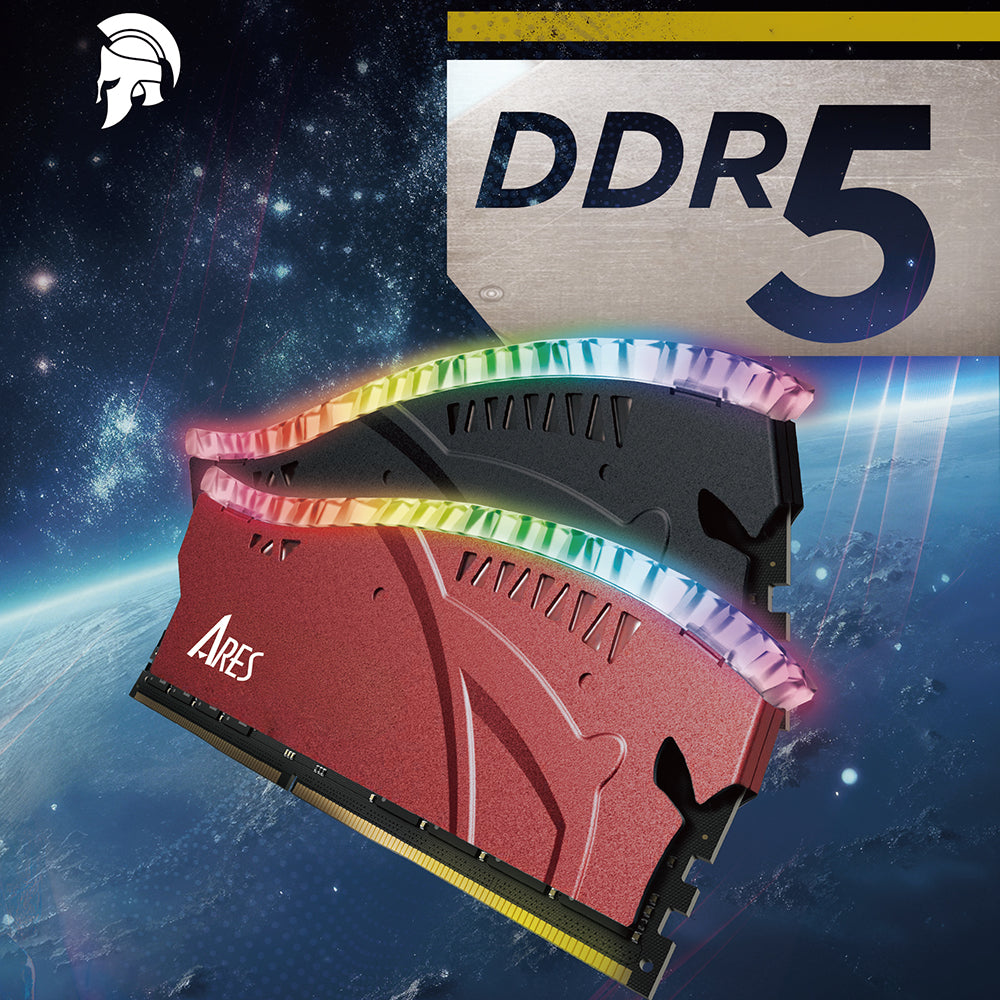 Μνήμη RAM Dato Ares Armor Lite, DDR5, RGB, 32GB, 6000Mhz, Μαύρη ARB32G5K60