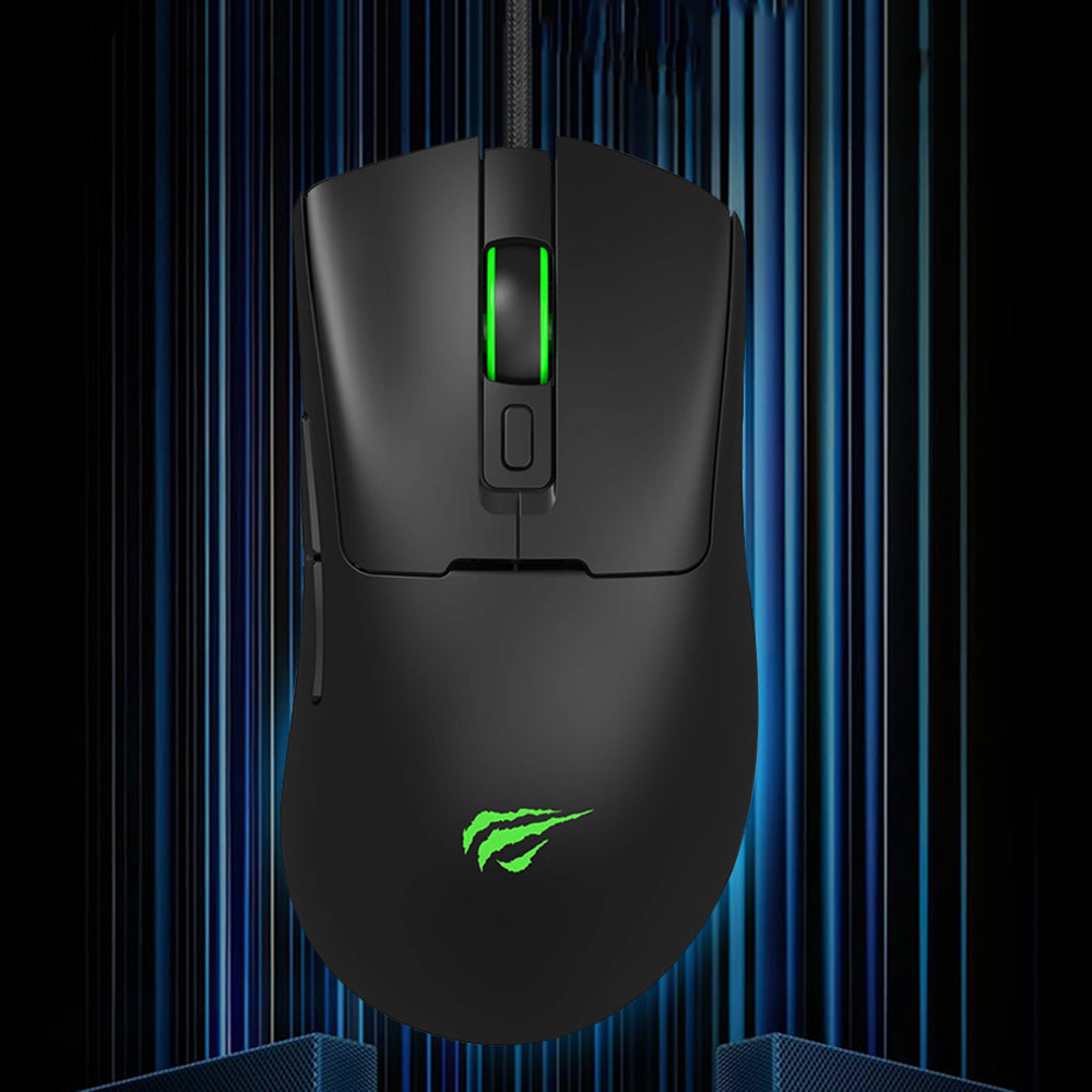 Mouse Gaming Wired USB HAVIT MS966, RGB, 800DPI - 12000DPI, 1.6m, Μαύρο