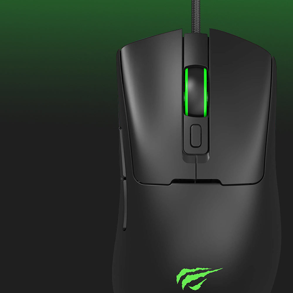 Mouse Gaming Wired USB HAVIT MS966, RGB, 800DPI - 12000DPI, 1.6m, Μαύρο