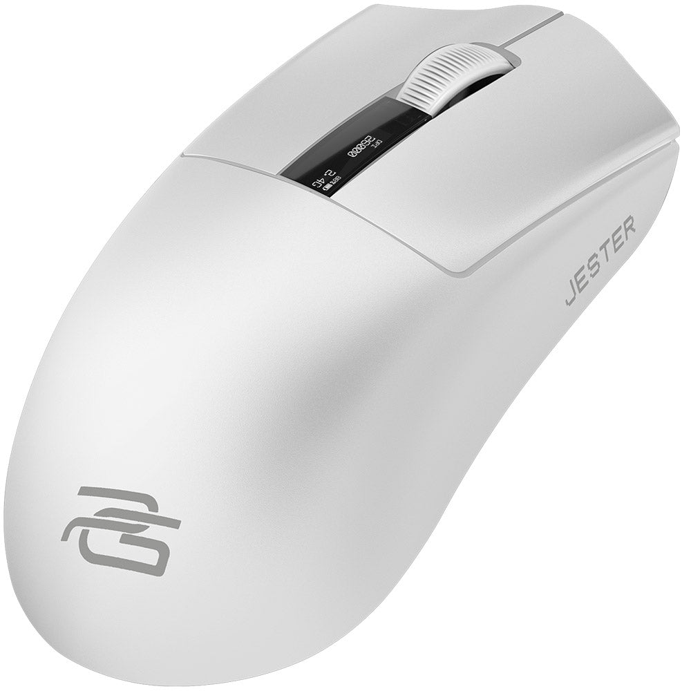 Mouse Gaming Wireless Proove Jester, 800DPI - 26000DPI, Οθόνη OLED, Λευκό WMJS00022002