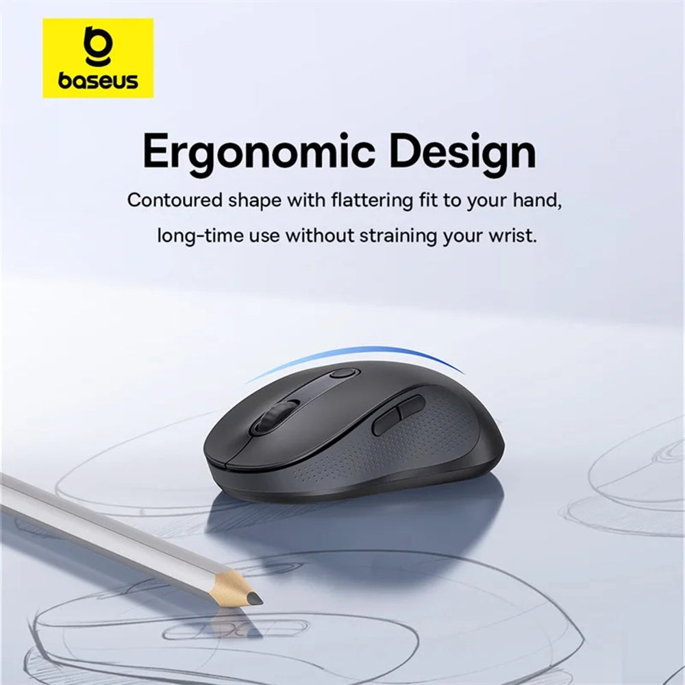 Ασύρματο ποντίκι Baseus F02, 4000DPI, BT / Wi-Fi, μαύρο B0105555505111-01