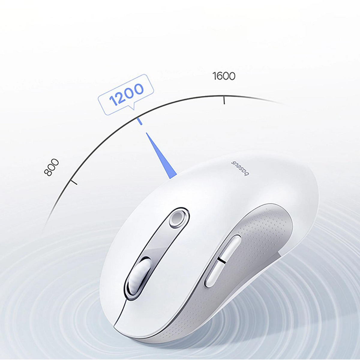 Ασύρματο Ποντίκι Baseus F02, 4000DPI, BT / Wi-Fi, Λευκό B0203202