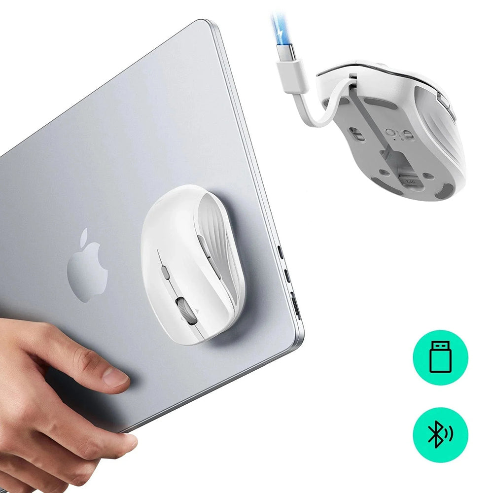 Ασύρματο Ποντίκι ESR MagMouse, 800DPI - 4800DPI, BT / Wi-Fi, Λευκό