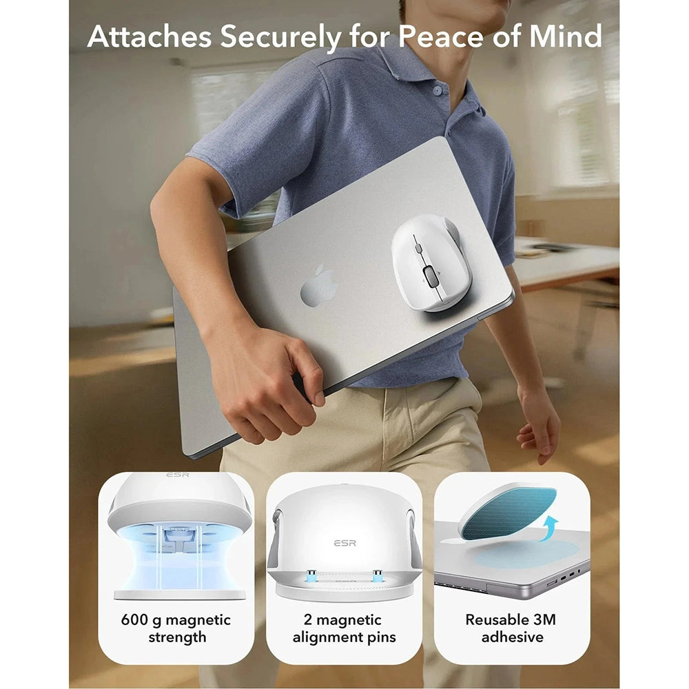 Ασύρματο Ποντίκι ESR MagMouse, 800DPI - 4800DPI, BT / Wi-Fi, Λευκό