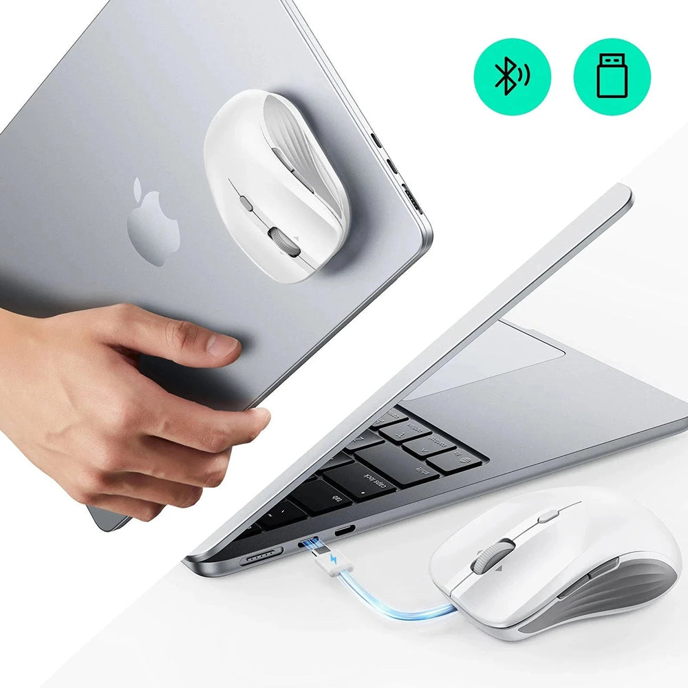 Ασύρματο Ποντίκι ESR MagMouse, 800DPI - 4800DPI, BT / Wi-Fi, Λευκό
