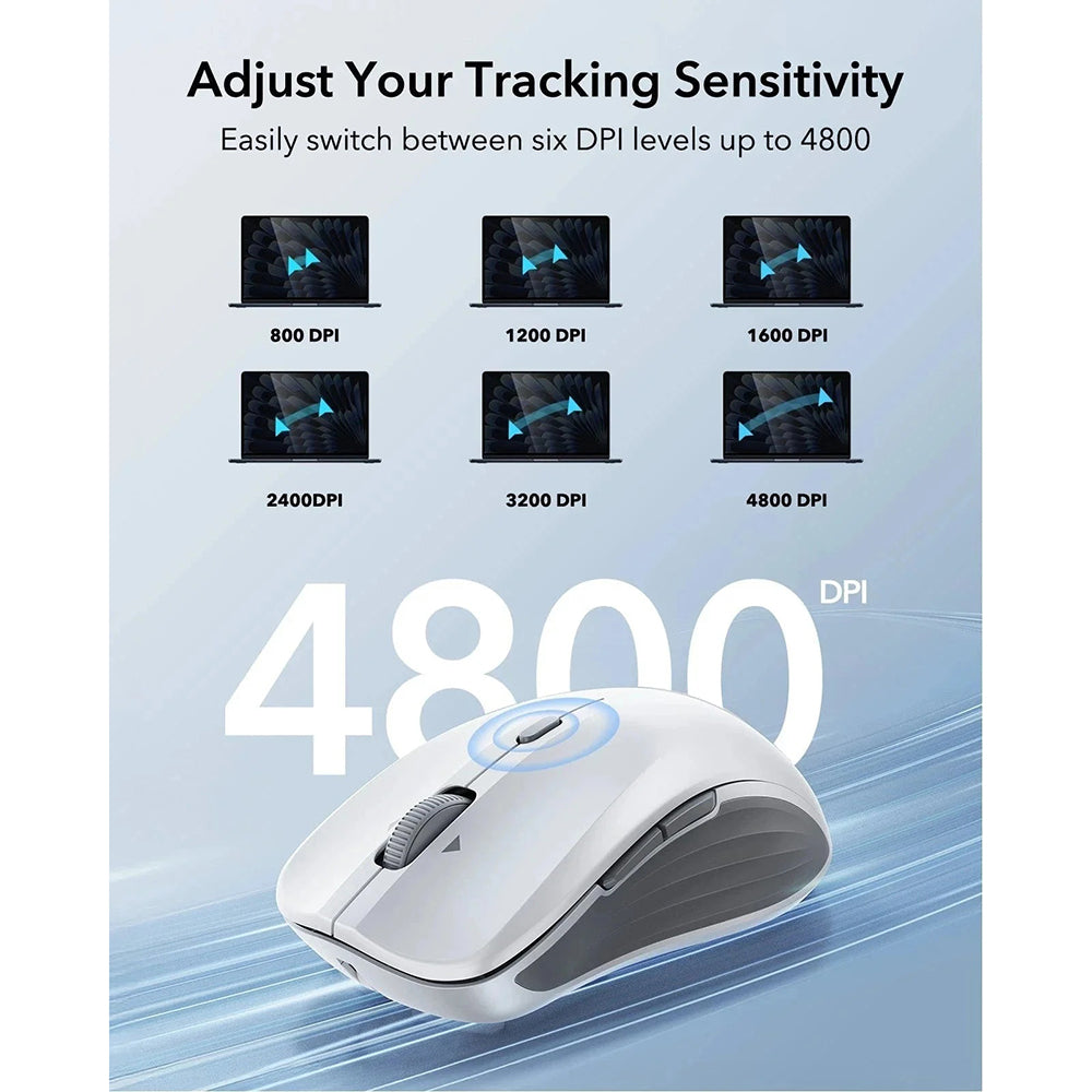 Ασύρματο Ποντίκι ESR MagMouse, 800DPI - 4800DPI, BT / Wi-Fi, Λευκό