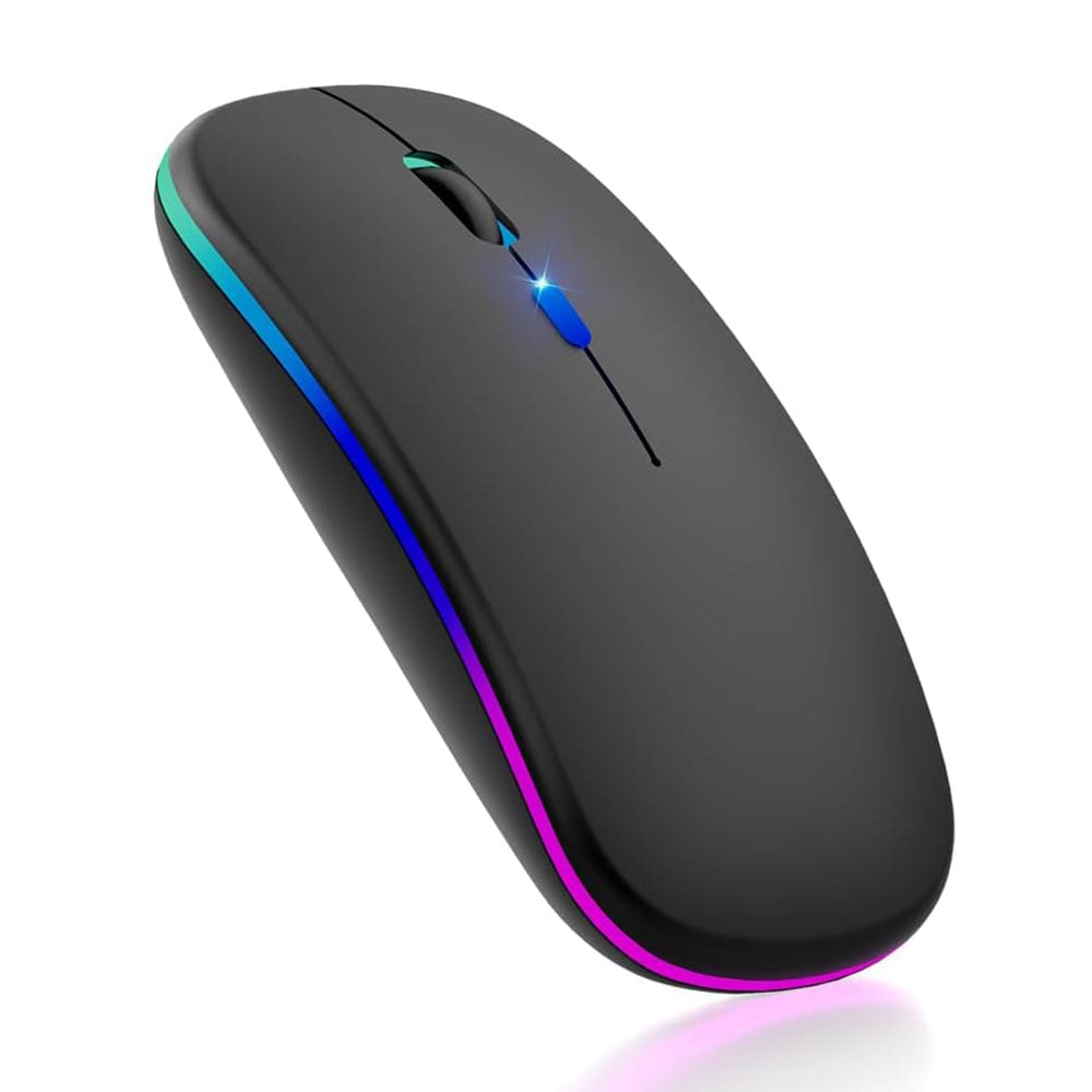 Mouse Wireless Techsuit M1, RGB, 1600DPI, BT / Wi-Fi, Μαύρο