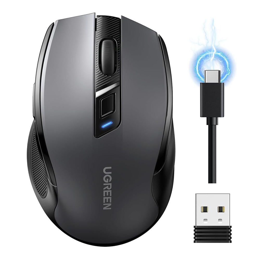 Mouse Wireless UGREEN MU006S (85082), 4000DPI, BT / Wi-Fi, Γκρι