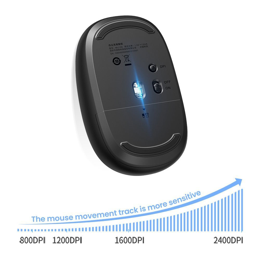 Mouse Wireless UGREEN MU105, 2400DPI, Μπλε Ναυτικό