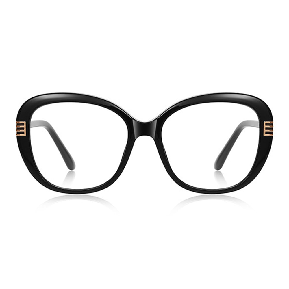 Techsuit 2265 Women's Computer Glasses, Anti-Blue Light, Black Gold