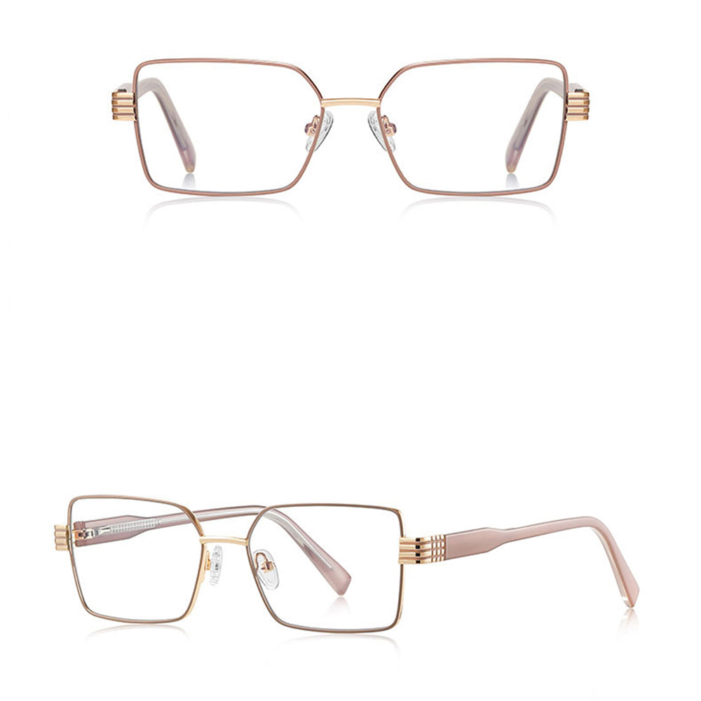 Techsuit 3160 Women's Computer Glasses, Anti-Blue Light, Pink Gold