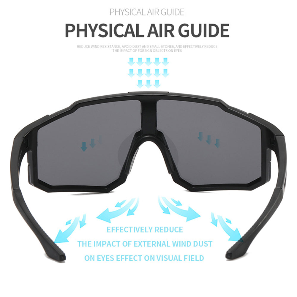 Γυαλιά Ποδηλασίας Unisex Techsuit 9337, Προστασία UV, Μαύρα Μπλε
