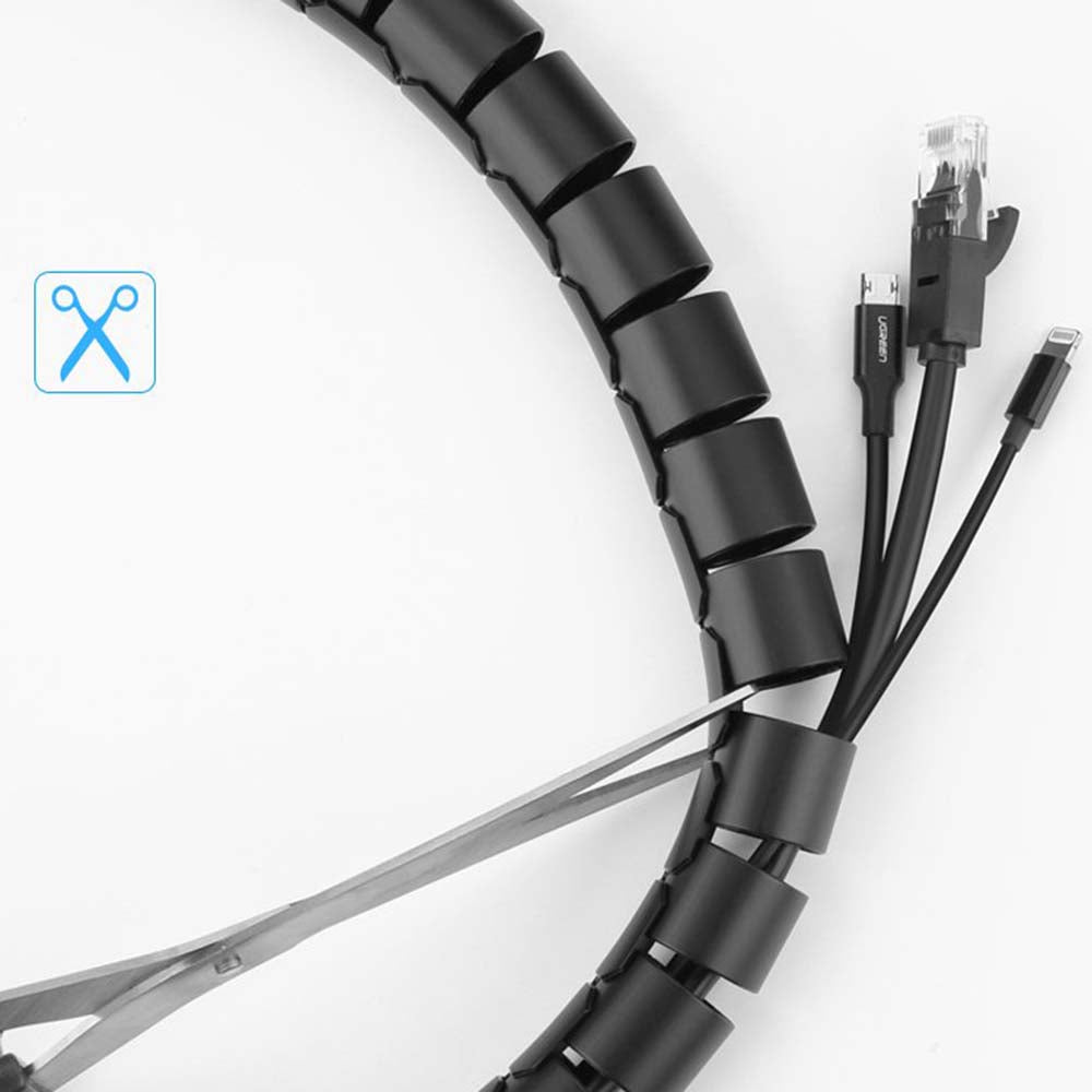 Οργανωτής Καλωδίων UGREEN LP121, 25mm, 1.5m, Μαύρο