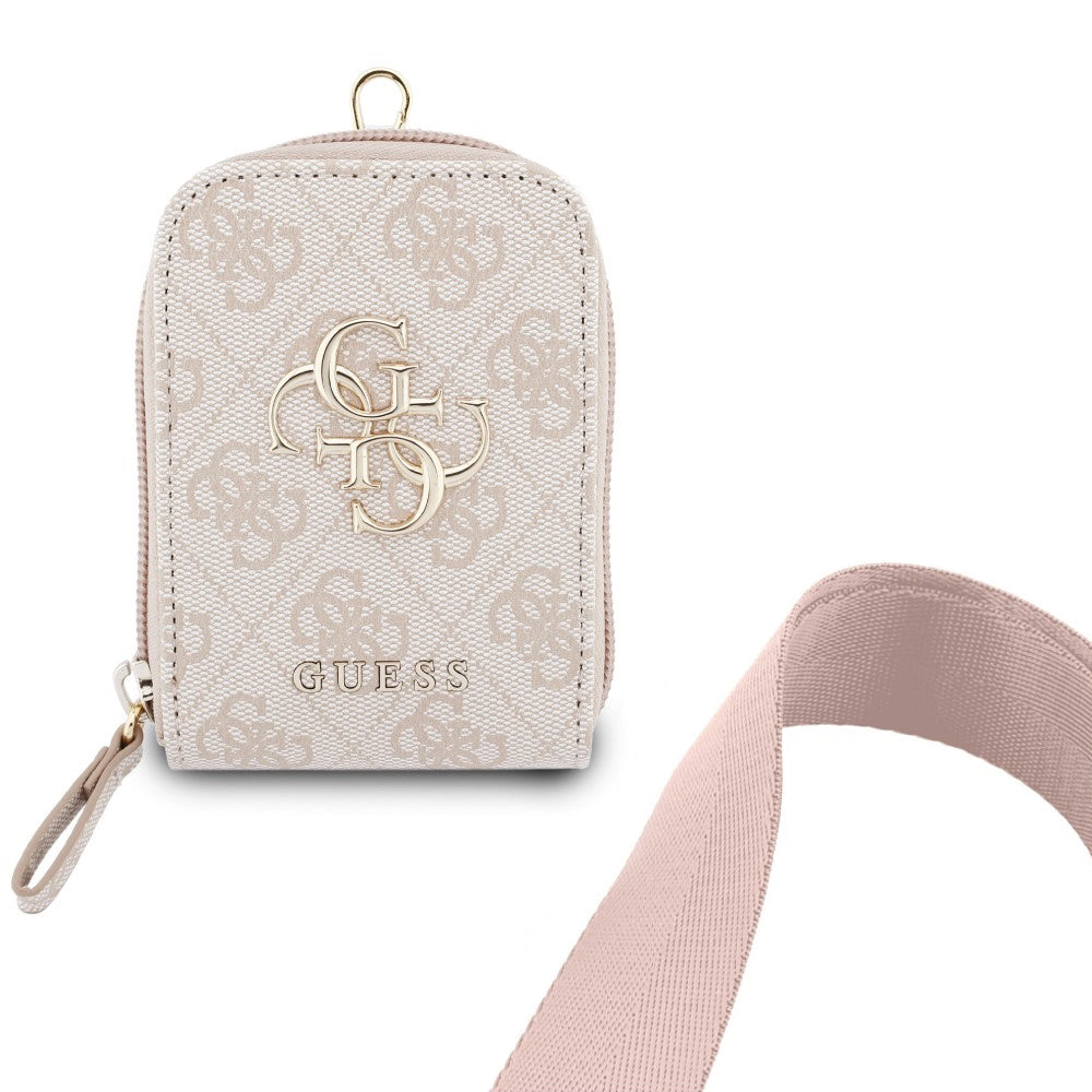 Πορτοφόλι και Λουράκι Τηλεφώνου Guess 4G Metal Logo, Ροζ