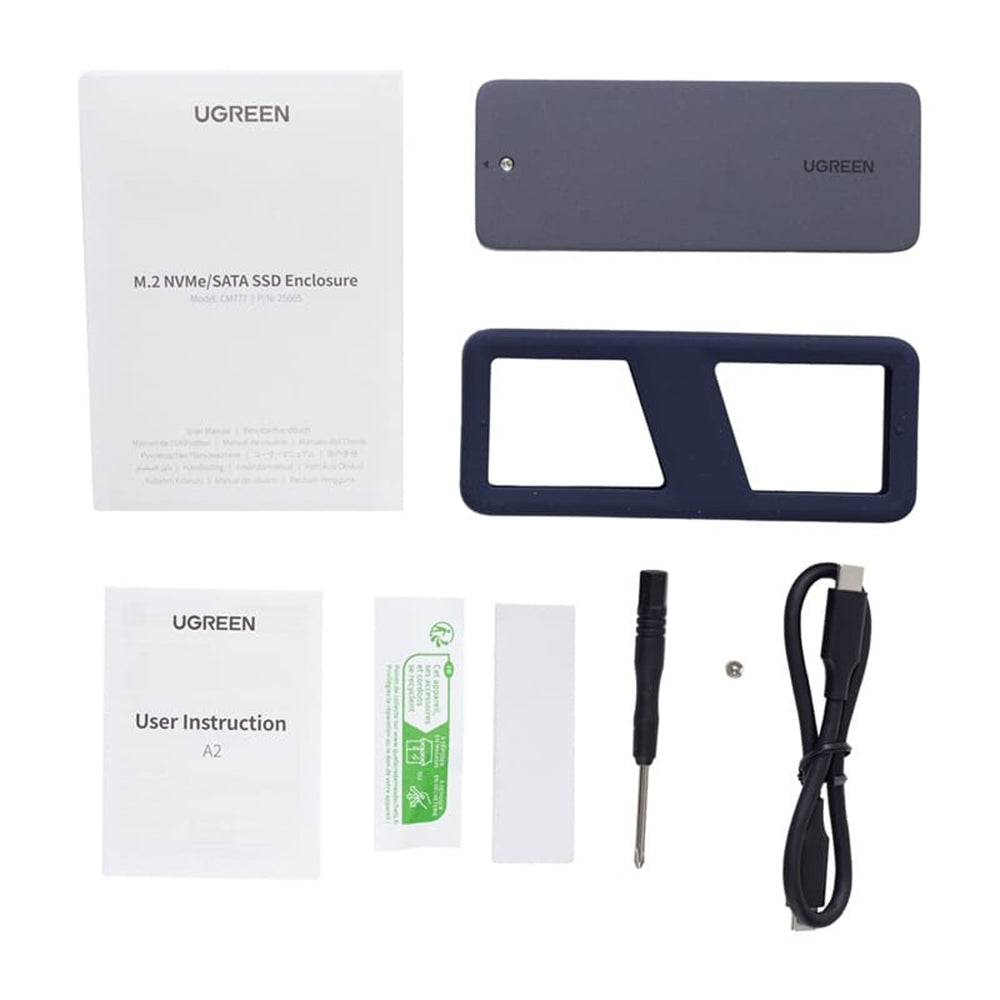 Rack UGREEN CM777 (25665) για SSD M.2 NVMe, Μαύρο