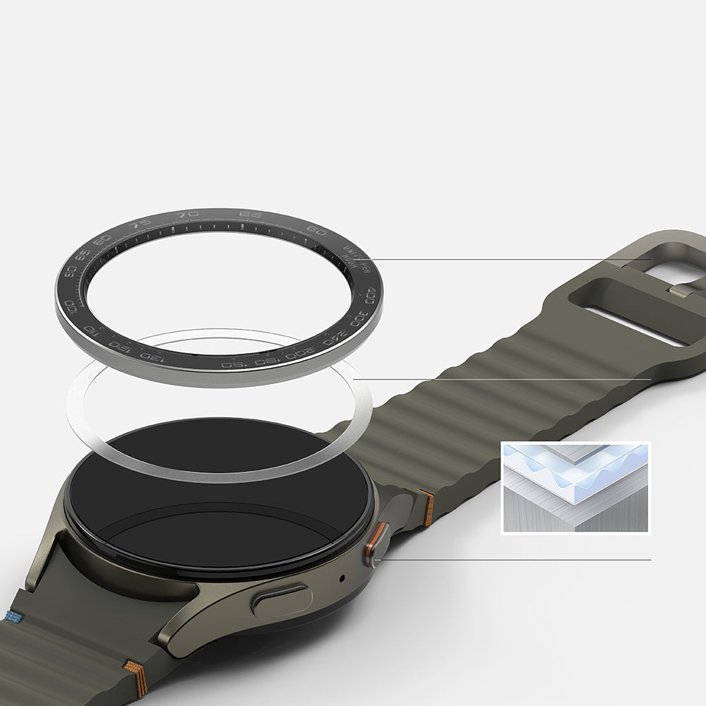 Πλαίσιο Προστασίας Ringke Premium Styling για Samsung Galaxy Watch7 44mm, Μοντέλο 1, Μαύρο