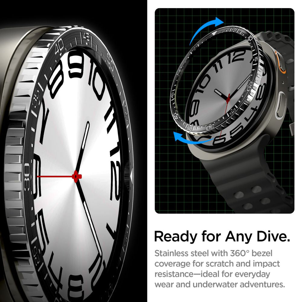 Πλαίσιο Προστασίας Spigen Tune Diver για Samsung Galaxy Watch8 44mm, Μαύρο ACS10008