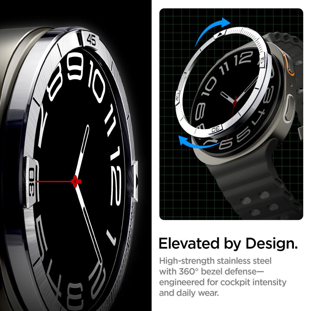 Πλαίσιο Προστασίας Spigen Tune Pilot για Samsung Galaxy Watch8 44mm, Ασημί ACS10009