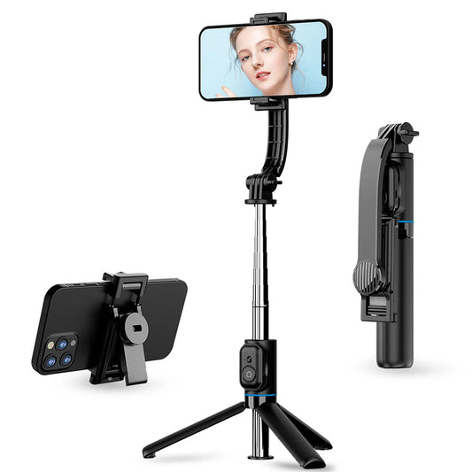 Selfie Stick Bluetooth Techsuit C01, Universal, Μαύρο