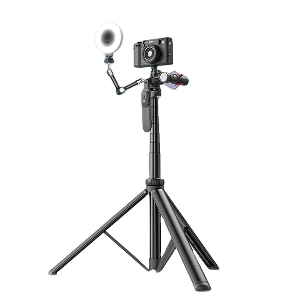 Selfie Stick Bluetooth Techsuit C05, Παγκόσμιος, Μαύρο