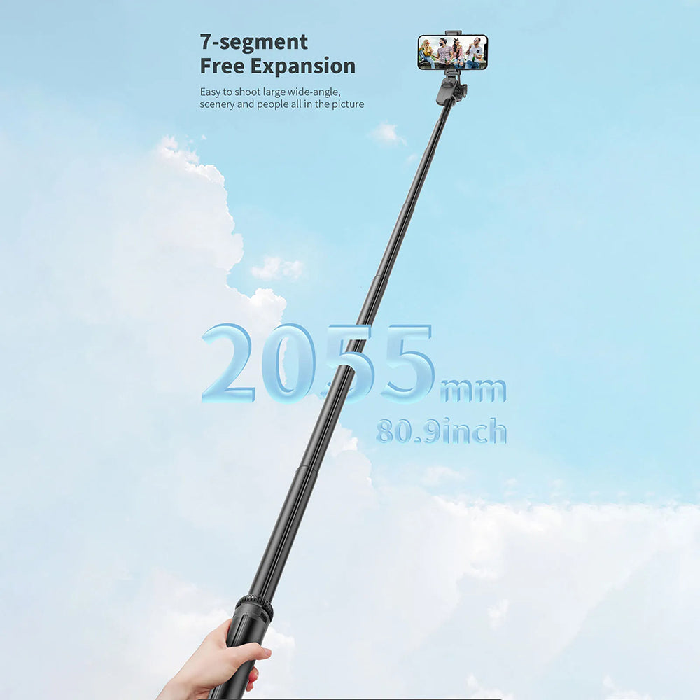 Selfie Stick Bluetooth Techsuit C05, Παγκόσμιος, Μαύρο