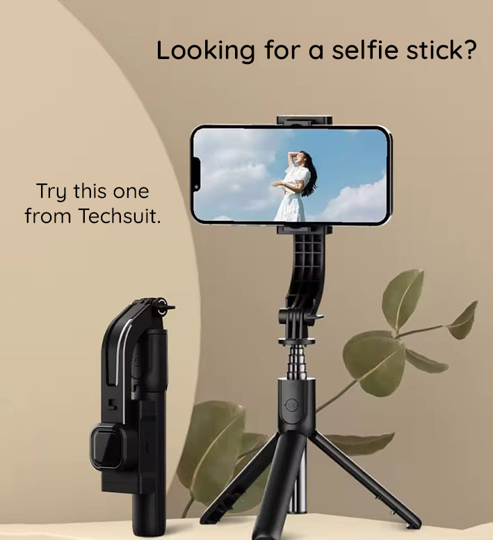 Selfie Stick Bluetooth Techsuit C06, Universal, Black