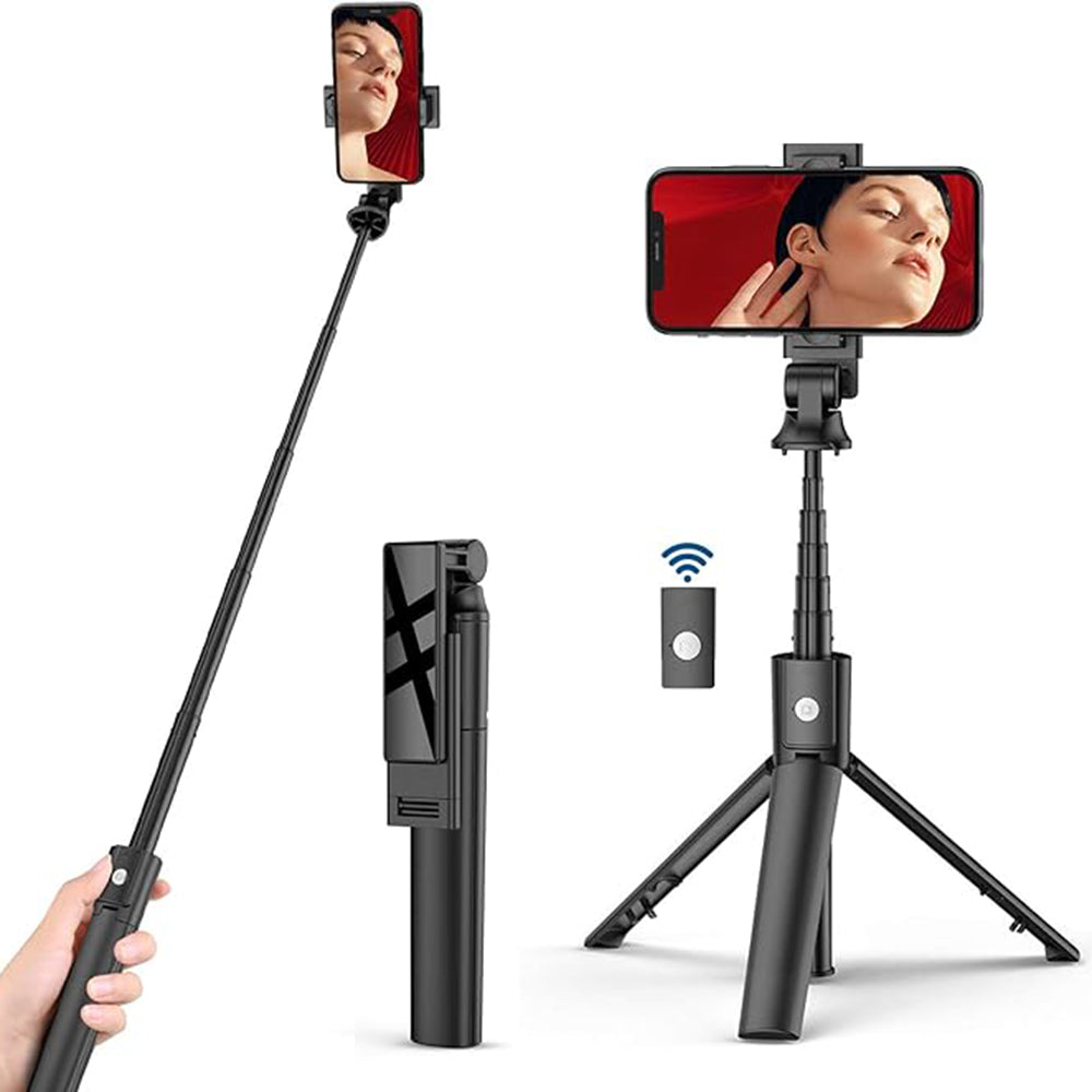 Selfie Stick Bluetooth Techsuit K22, Παγκόσμιος, Μαύρο