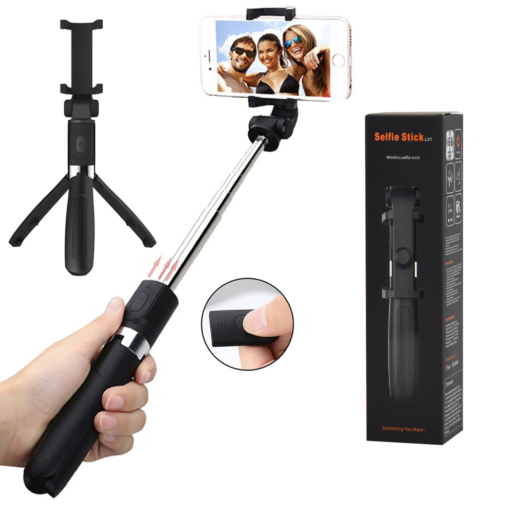 Selfie Stick Bluetooth Techsuit L01s, Παγκόσμιος, Μαύρο