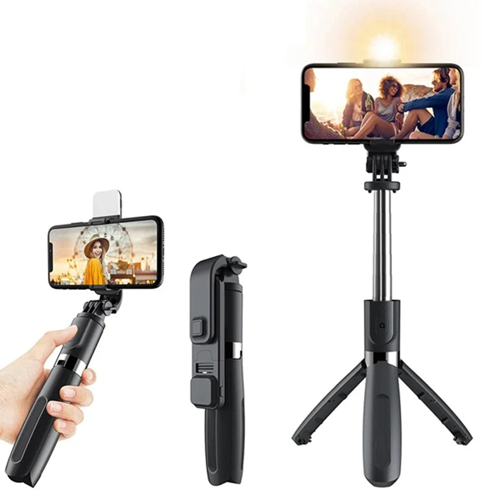 Selfie Stick Bluetooth Techsuit L02s, Universal, Μαύρο