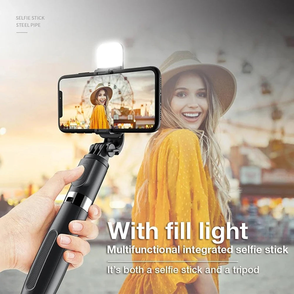 Selfie Stick Bluetooth Techsuit L02s, Universal, Μαύρο