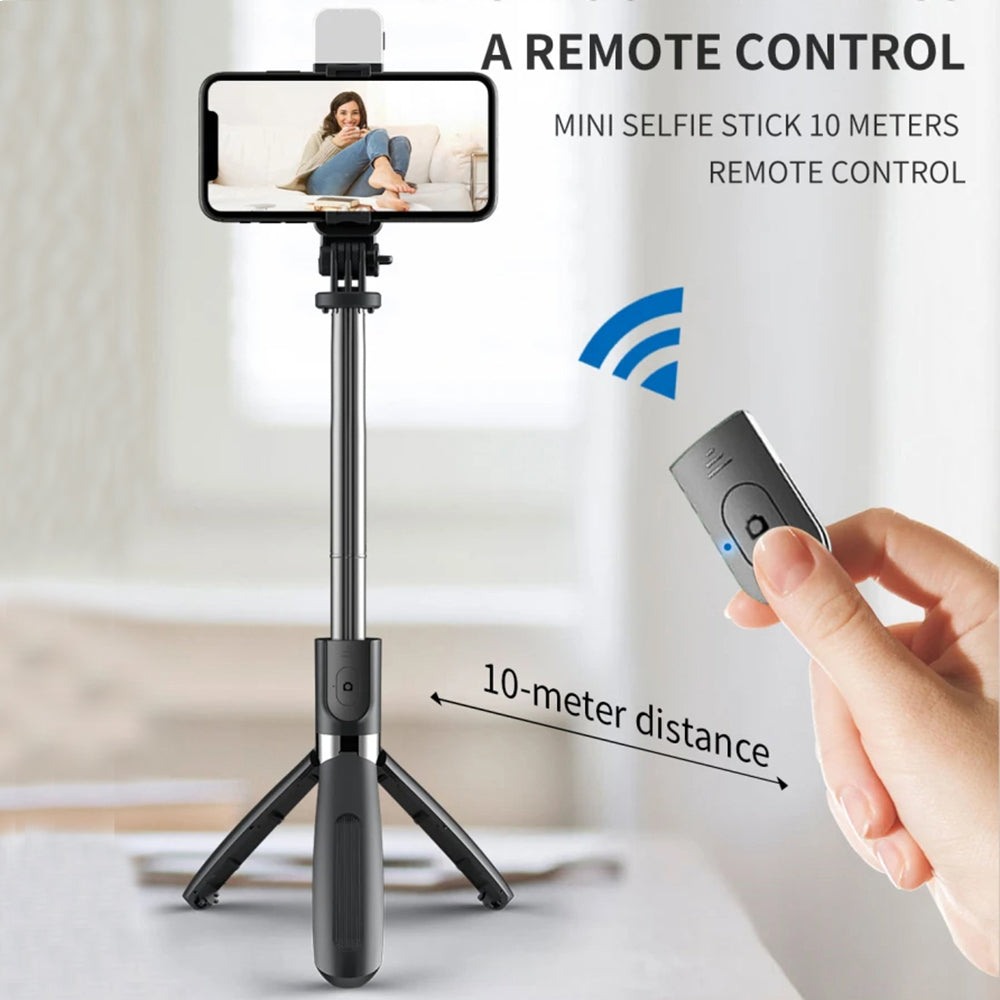 Selfie Stick Bluetooth Techsuit L02s, Universal, Μαύρο
